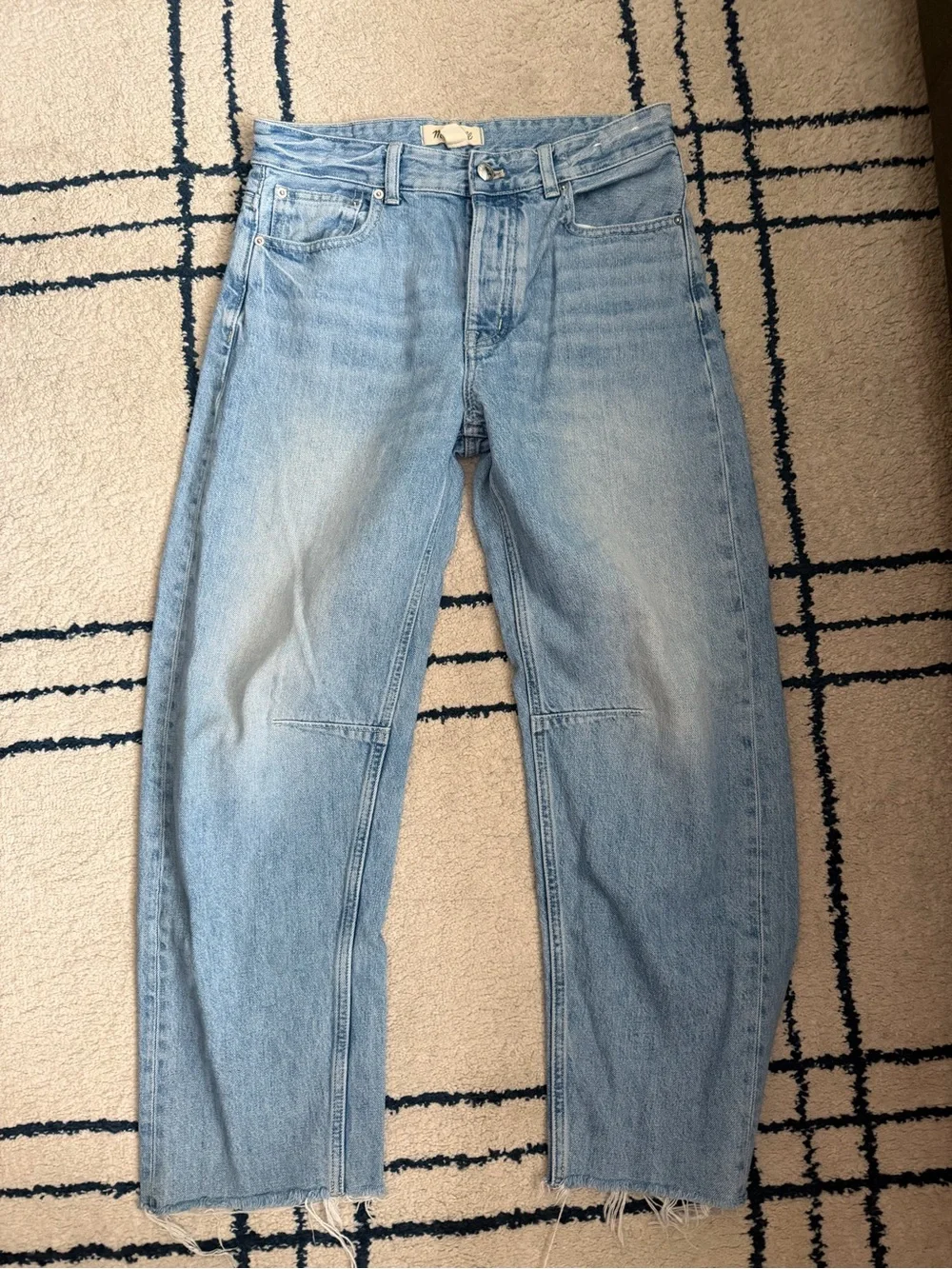 Madewell Light Blue Straight-Leg High-Rise Jeans